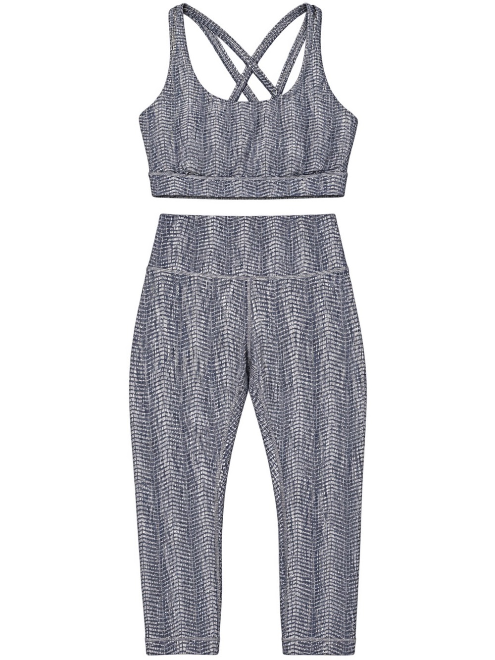 Lululemon Free to be Zen sports bra and matching Wunder Under crop leggings